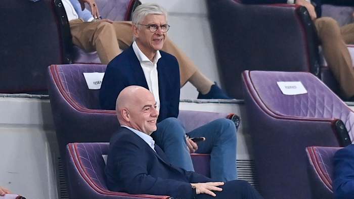 Arsene Wenger and Gianni Infantino